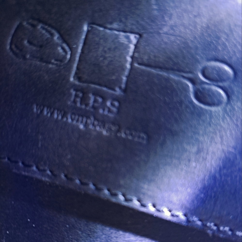 R.P.S- Rock Paper Scissors Black Embossed Leather Bag - Picture 5 of 5